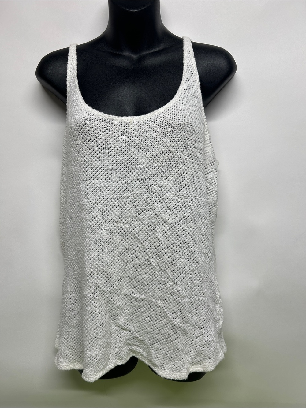 Lightweight White Knit Tank Top -  Summer Staple velvet by Graham & Spencer